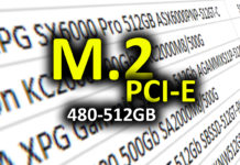 Сравнительная таблица M.2 NVMe PCI-E SSD 480-512GB